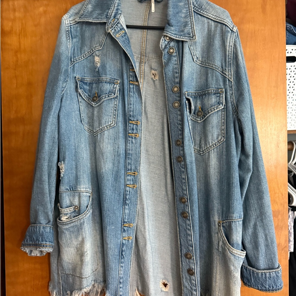 Free People Blue Denim Jacket